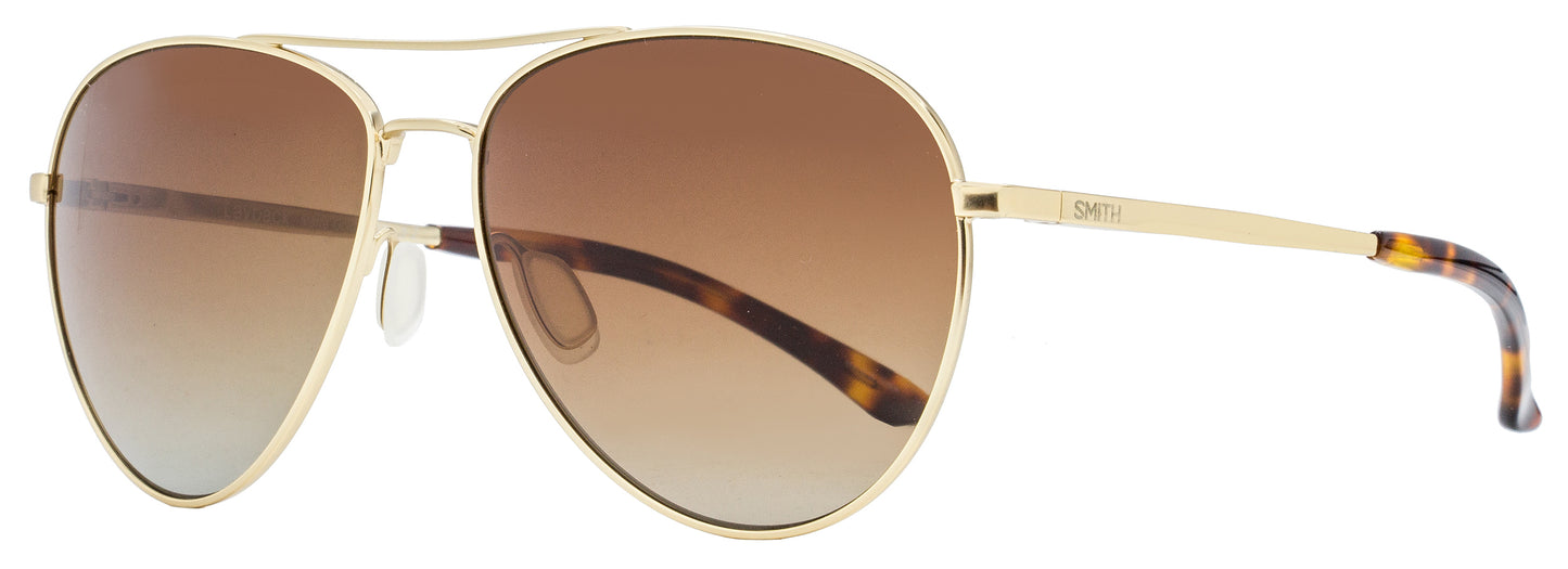 Smith Pilot Sunglasses Layback AOZLA Matte Gold/Havana Polarized 60mm