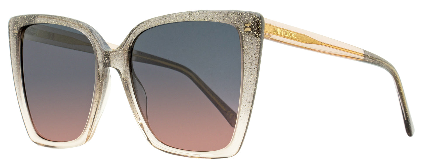 Jimmy Choo Butterfly Sunglasses Lessie KONFF Nude Glitter 56mm