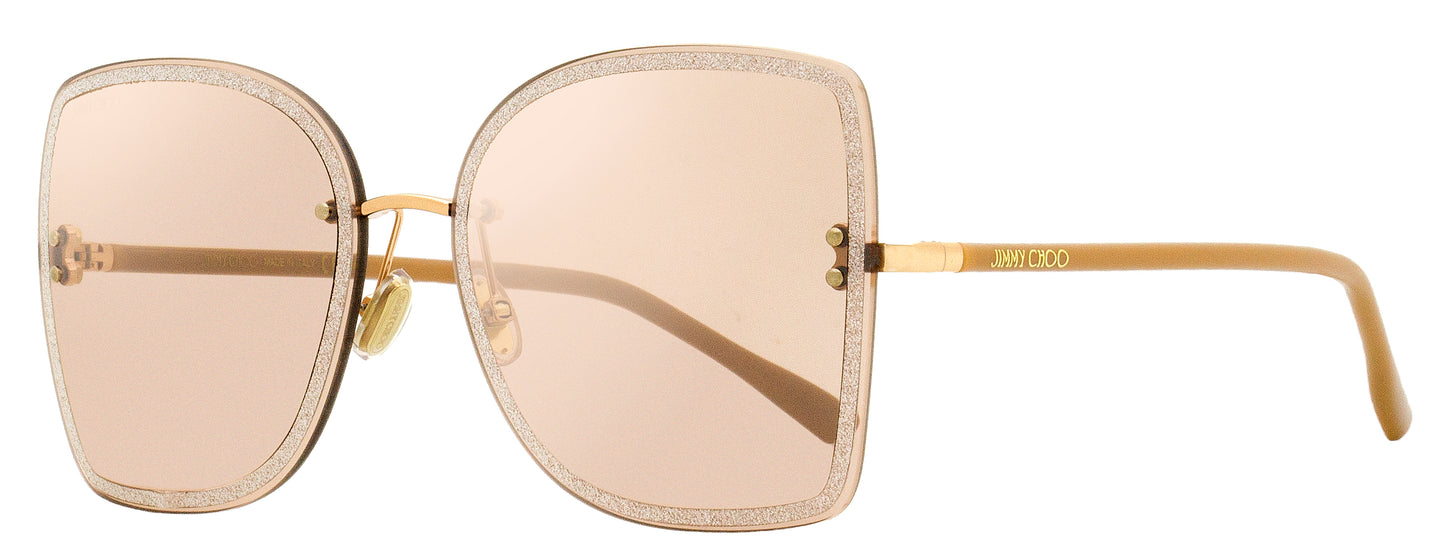 Jimmy Choo Square Leti Sunglasses FIB2S Nude/Gold 62mm