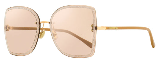 Jimmy Choo Square Leti Sunglasses FIB2S Nude/Gold 62mm