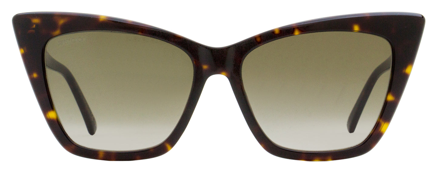 Jimmy Choo Cat Eye Lucine Sunglasses 086HA Havana 55mm