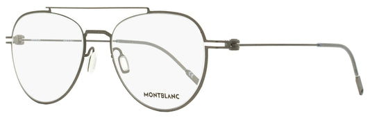 Montblanc Oval Eyeglasses MB0001O 006 Ruthenium 56mm 0001