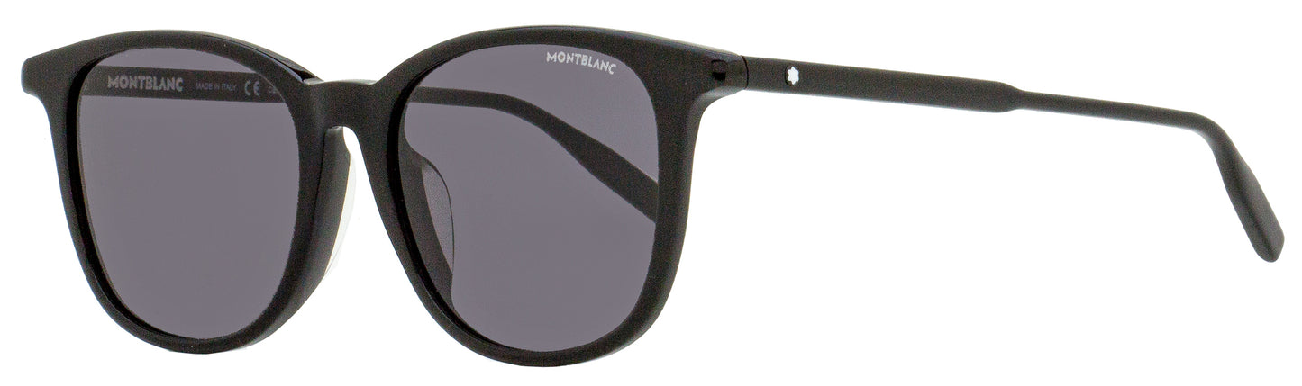 Montblanc Rectangular Sunglasses MB0006SA 001 Black 54mm