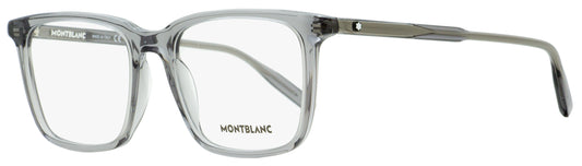 Montblanc Rectangular Eyeglasses MB0011O 008 Transparent Grey 54mm 0011