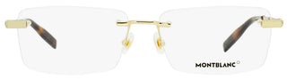 Montblanc Rimless Eyeglasses MB0030O 005 Gold/Havana 59mm 30