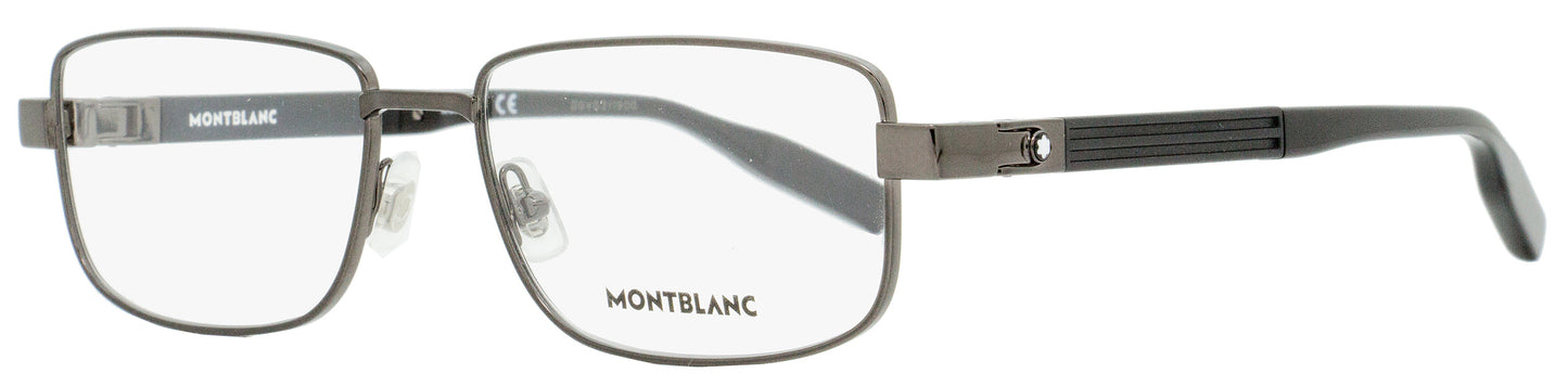 Montblanc Rectangular Eyeglasses MB0034O 001 Dark Ruthenium/Black 56mm 0034