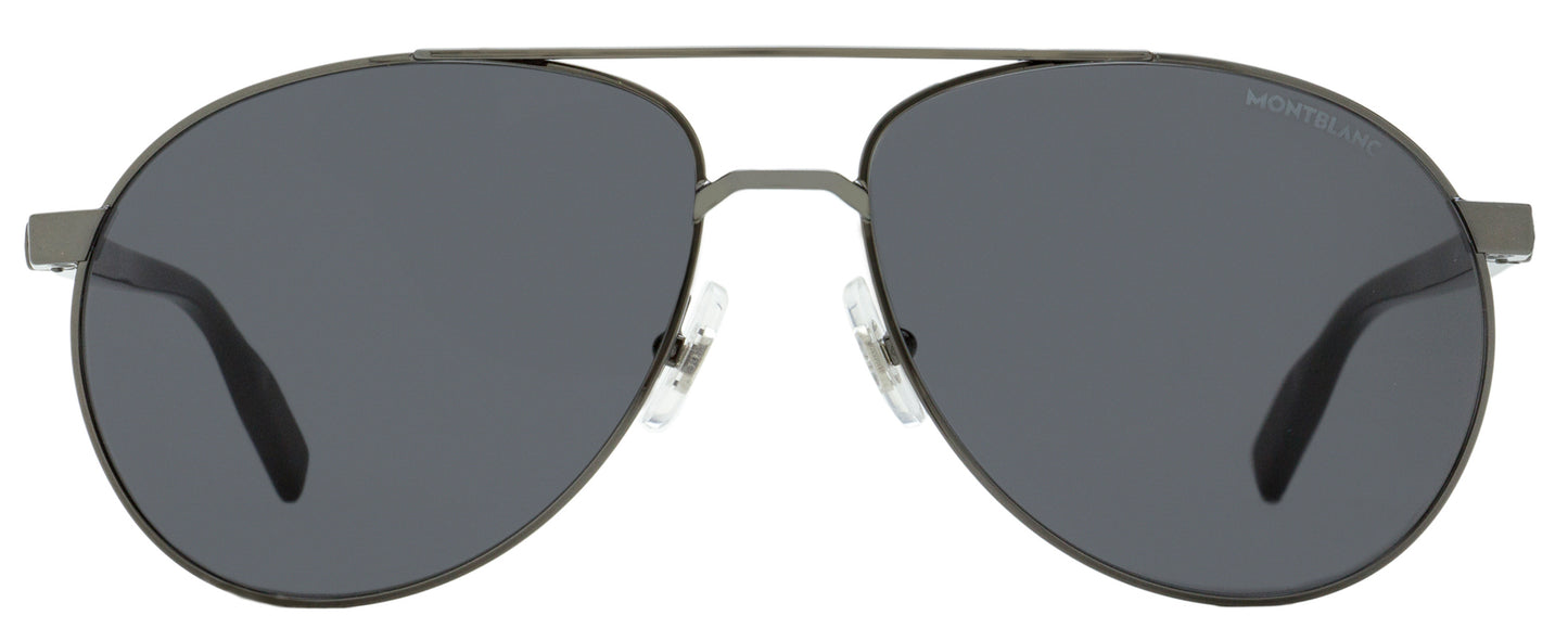 Montblanc Pilot Sunglasses MB0054S 001 Ruthenium/Black 60mm 54