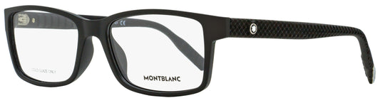 Montblanc Rectangular Eyeglasses MB0066O 001 Matte Black 56mm 0066