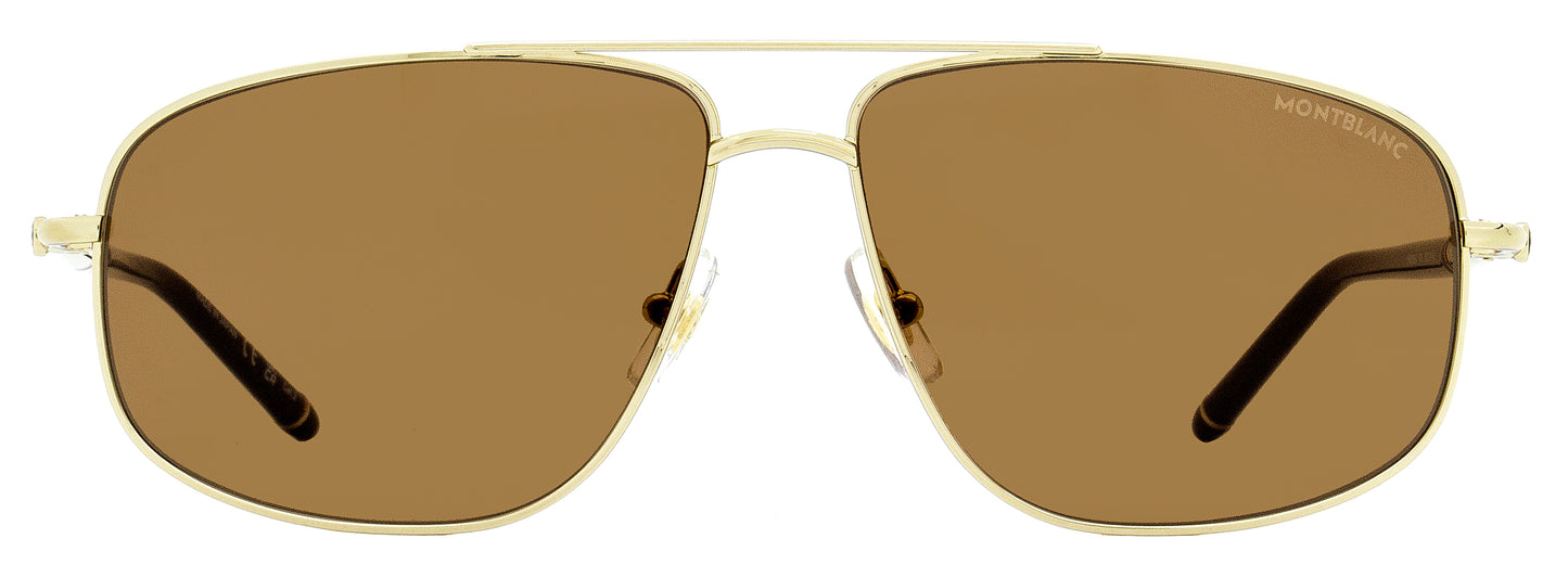 Montblanc Pilot Sunglasses MB0069S 001 Gold/Black 60mm