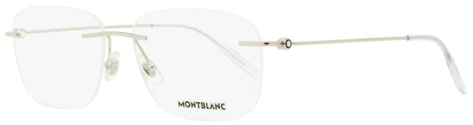 Montblanc Rimless Eyeglasses MB0075O 003 Silver/Transparent 56mm 0075