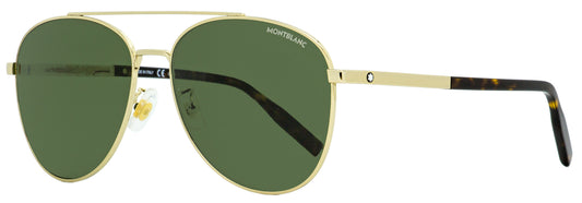 Montblanc Pilot Sunglasses MB0081SK 002 Gold/Havana 61mm 0081