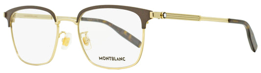 Montblanc Rectangular Eyeglasses MB0083OK 002 Matte Brown/Gold/Havana 52mm 0083