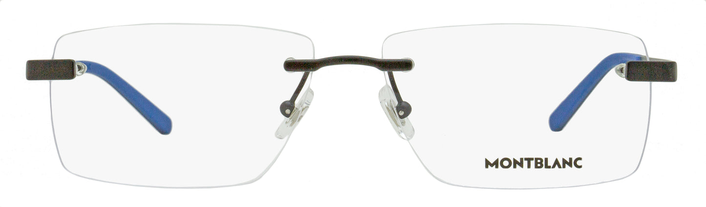 Montblanc Rimless Eyeglasses MB0105O 001 Matte Black 57mm