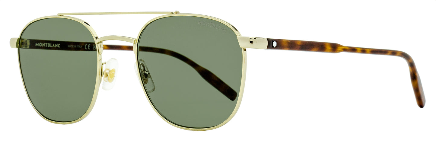 Montblanc Rounded Square Sunglasses MB0114S 003 Gold/Havana 54mm