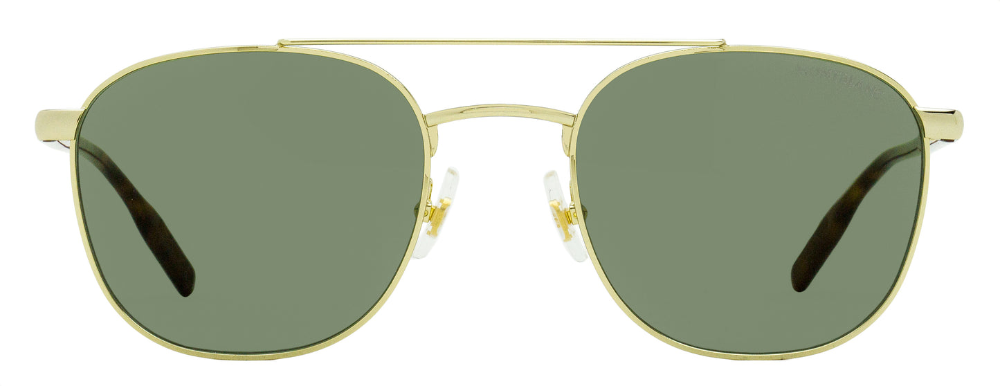 Montblanc Rounded Square Sunglasses MB0114S 003 Gold/Havana 54mm