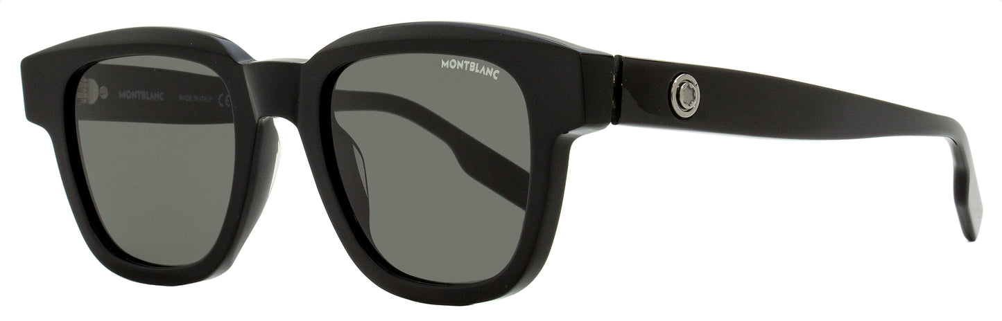 Montblanc MB0175S Square Sunglasses 001 Black 50mm