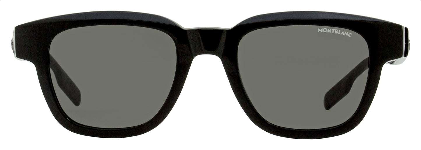 Montblanc MB0175S Square Sunglasses 001 Black 50mm