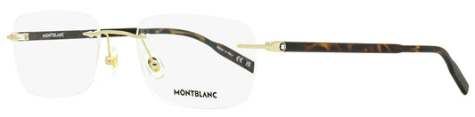 Montblanc Rimless Eyeglasses MB0221O 006 Gold/Havana 59mm