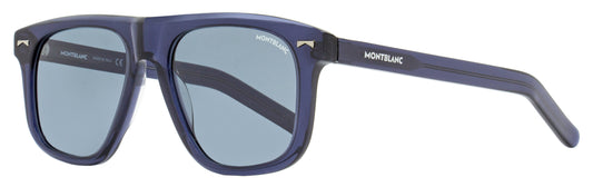 Montblanc Oversize Sunglasses MB0227S 003 Transparent Blue 55mm