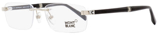 Montblanc Rimless Eyeglasses MB9101 F80 Rhodium/Black 55mm 9101