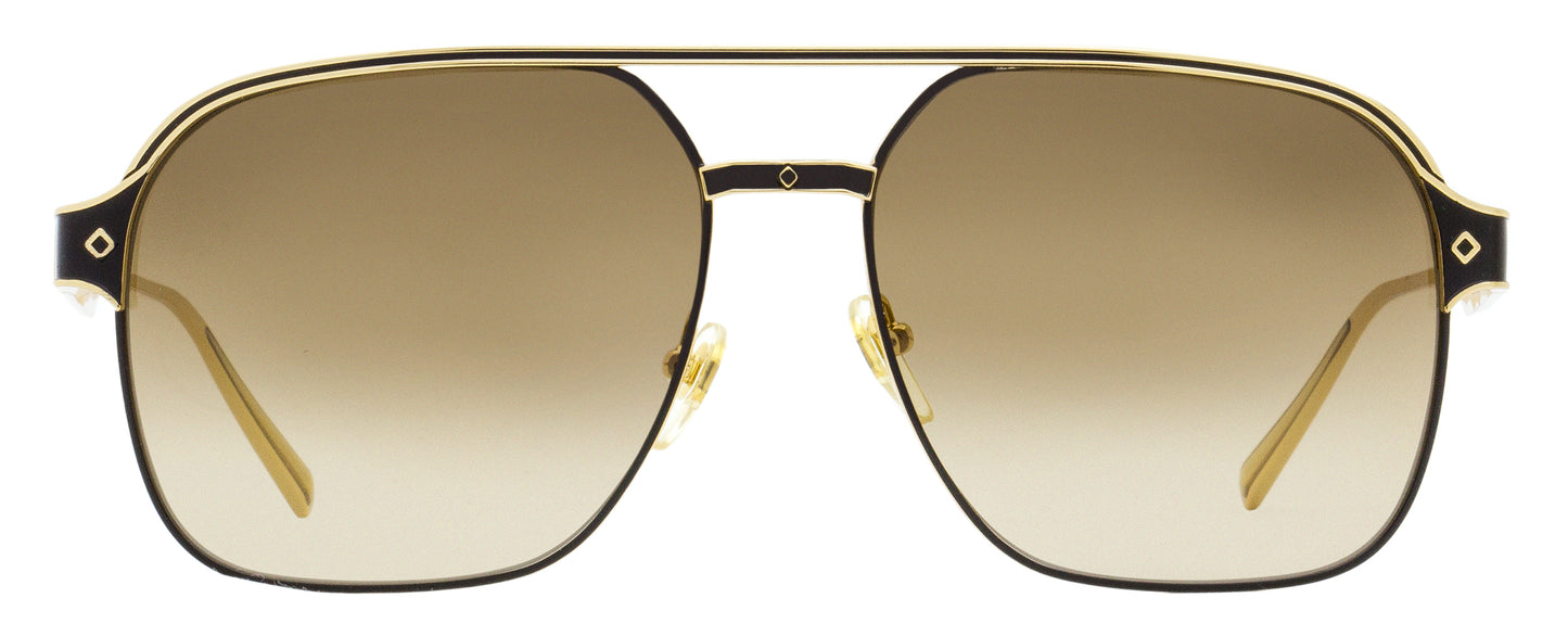 MCM Outline Pilot Sunglasses MCM128S 733 Gold/Black 59mm