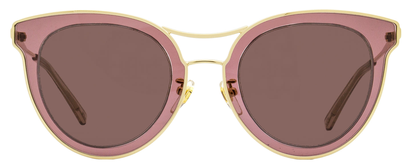 MCM Flush Lens Sunglasses MCM139SA 784 Gold/Wine 65mm