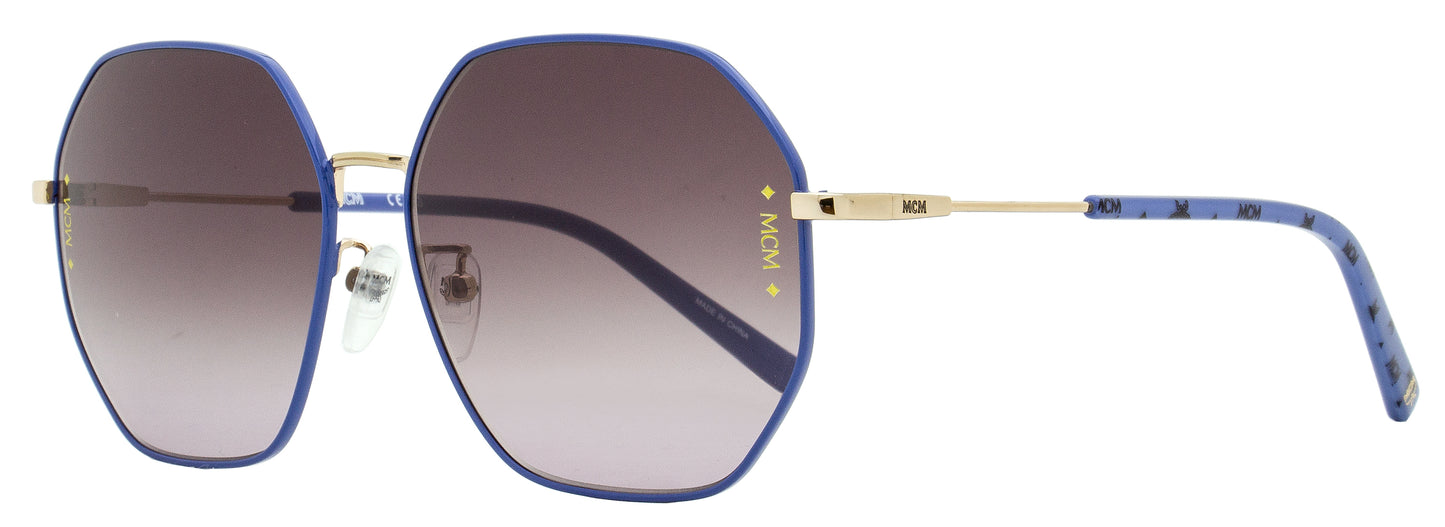 MCM Square Polygon Sunglasses MCM165SLB 424 Blue/Gold 60mm