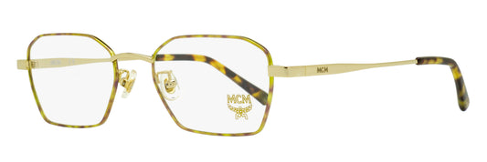 MCM Slender Geometric Eyeglasses MCM2130A 712 Gold/Light Havana 52mm