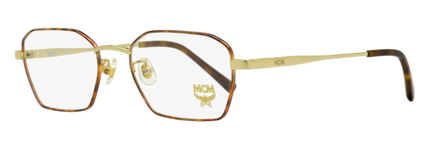 MCM Slender Geometric Eyeglasses MCM2130A 723 Gold/Havana 52mm