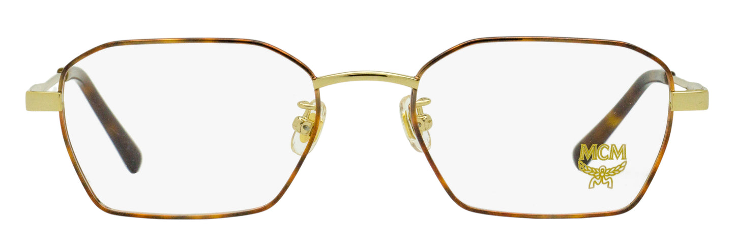 MCM Slender Geometric Eyeglasses MCM2130A 723 Gold/Havana 52mm