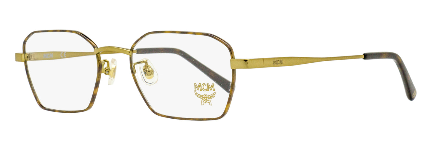 MCM Slender Geometric Eyeglasses MCM2130A 724 Gold/Dark Havana 52mm