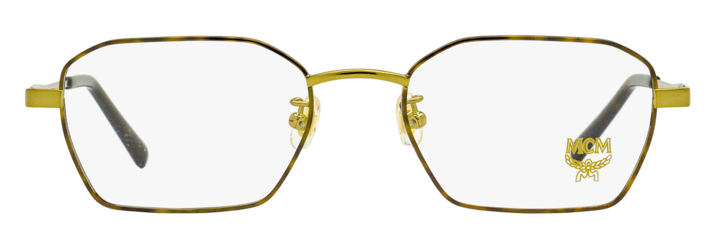 MCM Slender Geometric Eyeglasses MCM2130A 724 Gold/Dark Havana 52mm