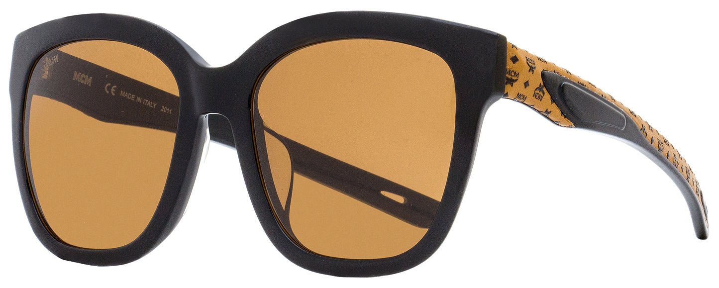 MCM Visetos Sunglasses MCM697SLA 003 Black/Cognac Visetos 56mm