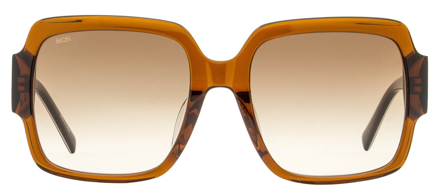 MCM Square Sunglasses MCM715SA 210 Transparent Brown 57mm