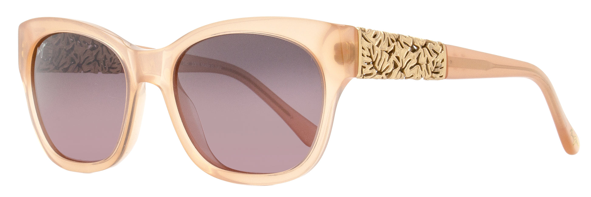 maui jim monstera leaf Maui Jim Monstera Leaf Sunglasses MJ747 09A Pink/Gold 57mm – Stepani Style