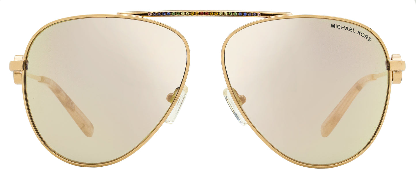 Michael Kors MK1066B Salina Pilot Sunglasses 11084Z Rose Gold 59mm