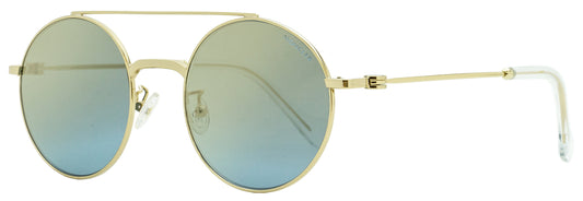 Moncler Round Sunglasses ML0025K 32X Gold/Clear 54mm 0025