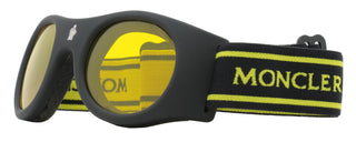 Moncler Logo Band Ski Goggles ML0051 02E Matte Black/Yellow