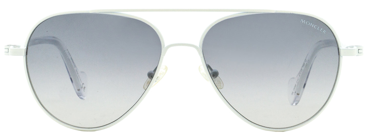 Moncler Pilot Sunglasses ML0056 21C White/Clear 57mm 0056