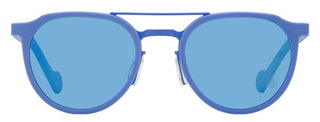 Moncler Small Oval Sunglasses ML0065 90C Shiny Blue 49mm