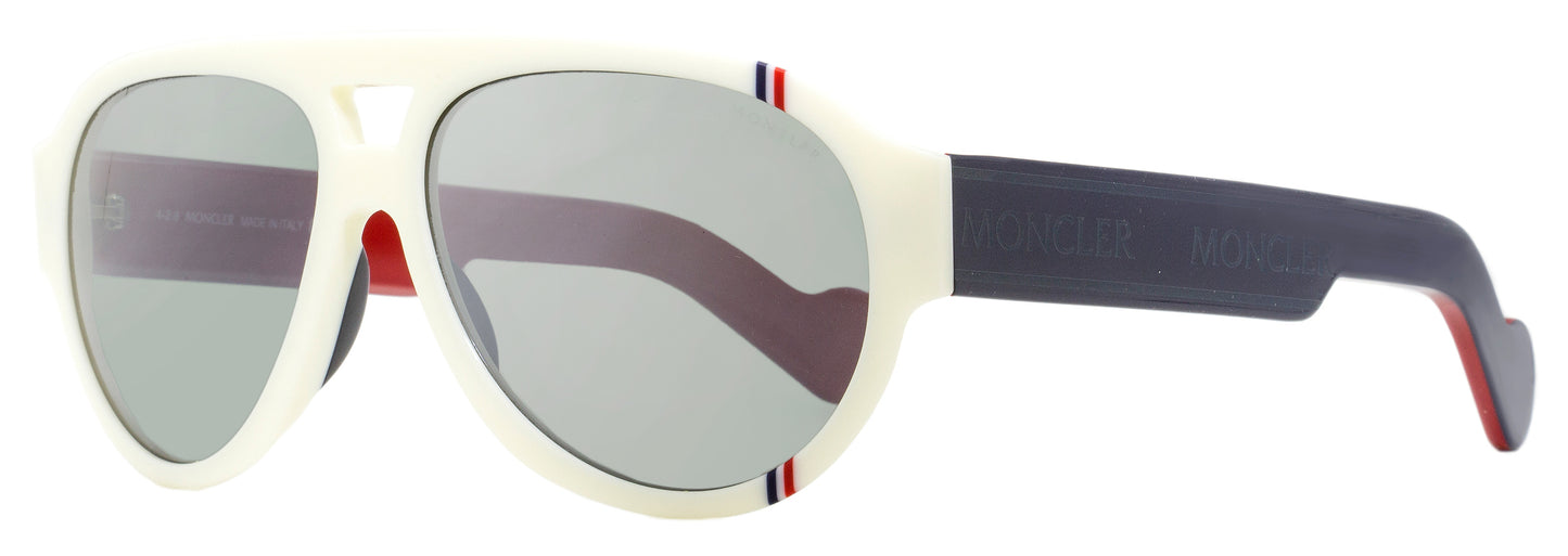 Moncler Pilot Sunglasses ML0095 21C White/Blue/Red 57mm 0095