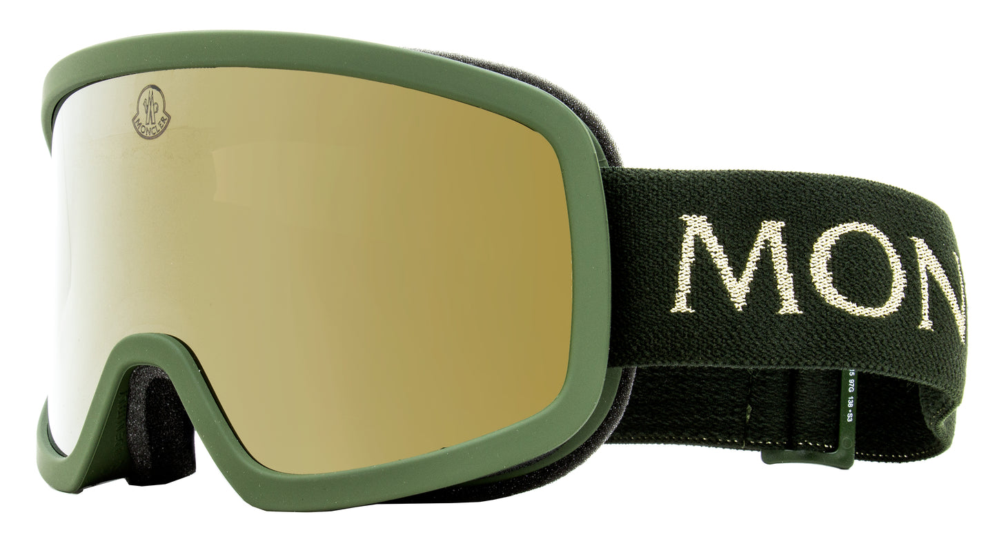 moncler terrabeam goggles Moncler ML0215 Terrabeam Ski Goggles 97G Dark Green – Stepani Style