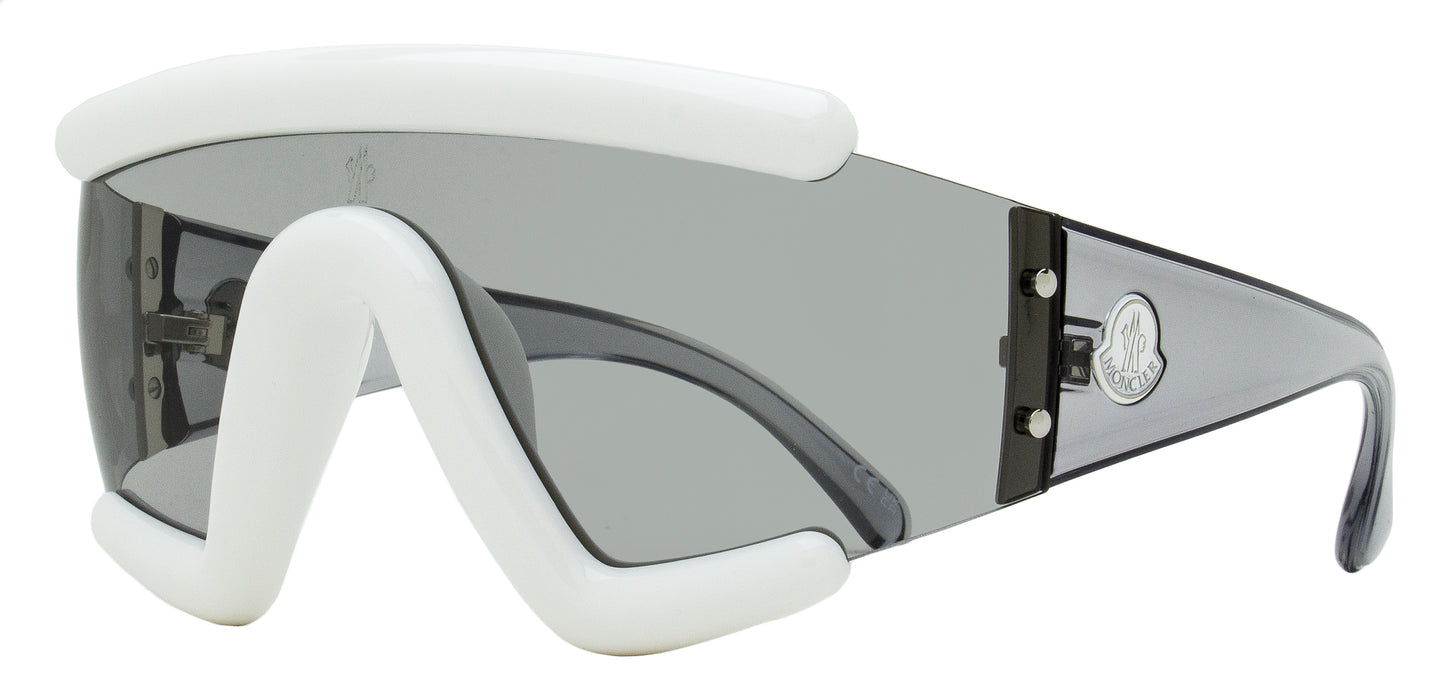 Moncler Lancer Shield Sunglasses ML0253 21A White 0mm