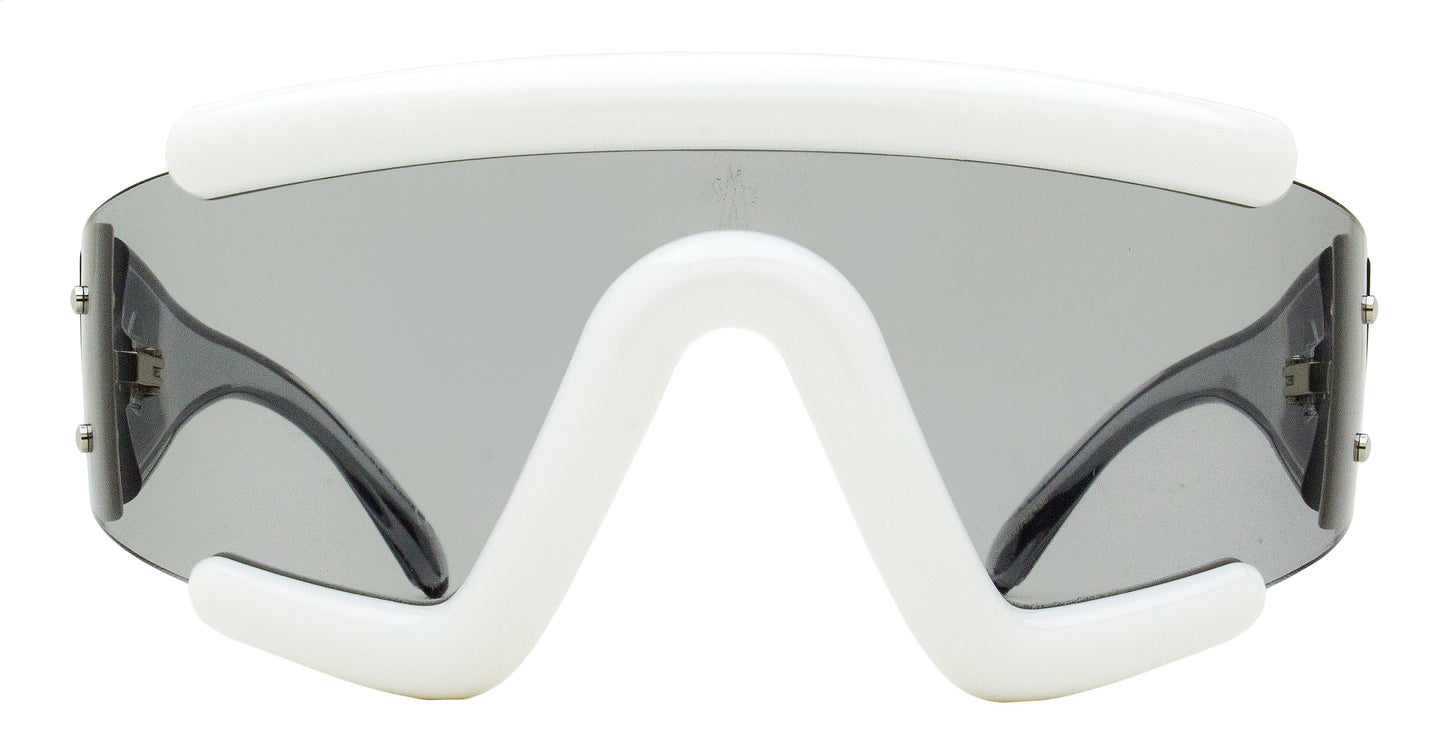 Moncler Lancer Shield Sunglasses ML0253 21A White 0mm