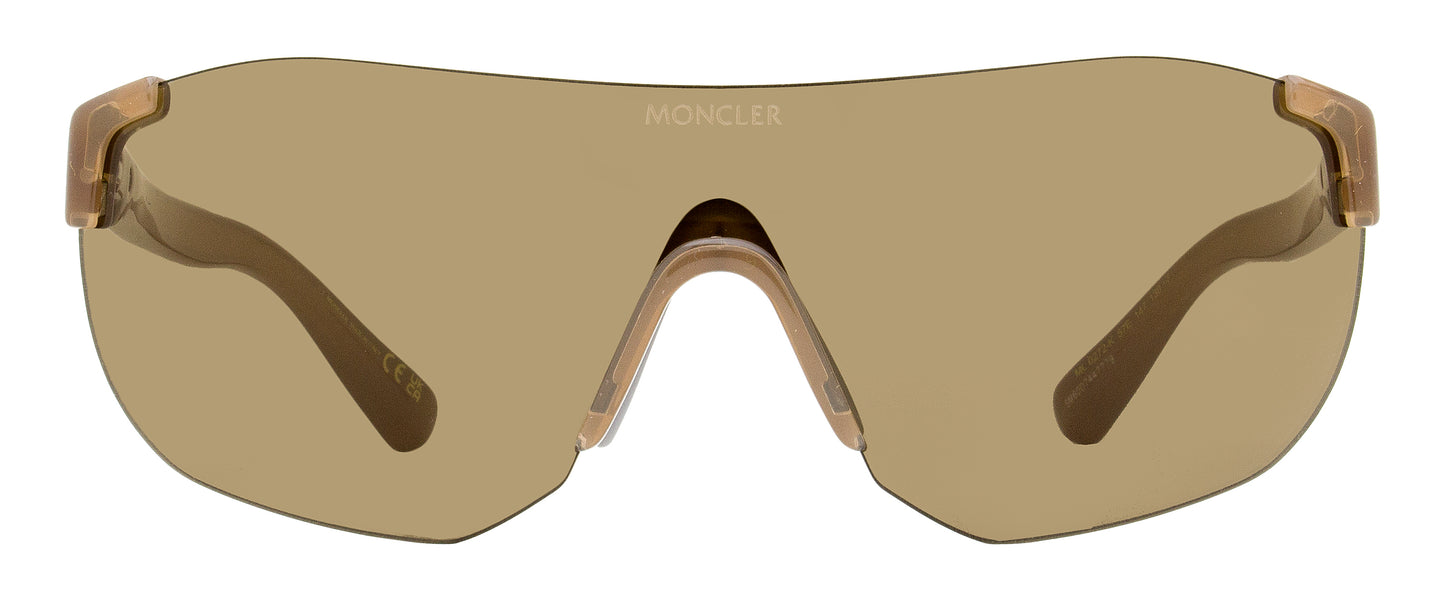 Moncler Rimless Shield Sunglasses ML0272-K 57E Beige 0mm