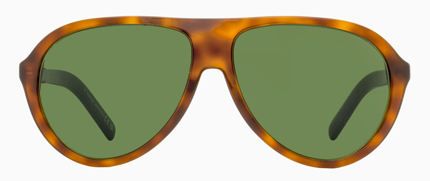 Moncler Roque Pilot Sunglasses ML0289 52N Havana/Green  62mm