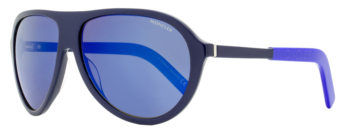 Moncler Roque Pilot Sunglasses ML0289 90X Blue 62mm