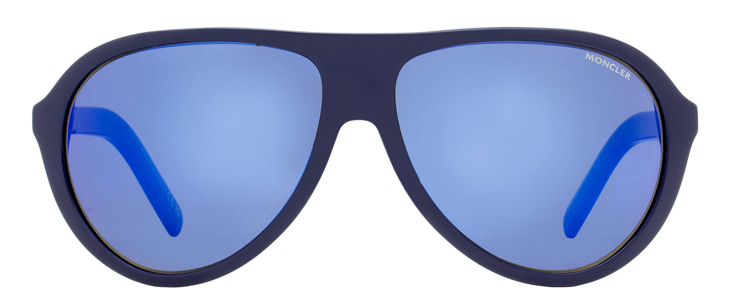 Moncler Roque Pilot Sunglasses ML0289 90X Blue 62mm