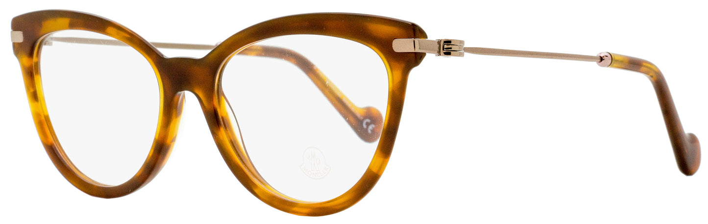 Moncler Cat Eye Eyeglasses ML5018 053 Blonde Havana/Bronze 53mm 5018