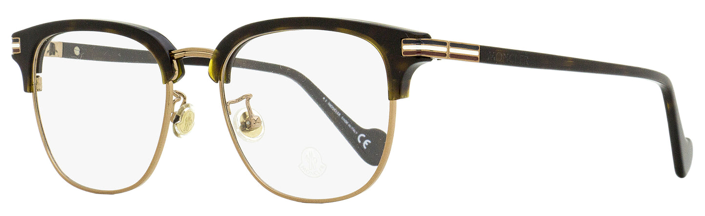 Moncler Rectangular Eyeglasses ML5073D 052 Dark Havana/Gold 53mm 5073